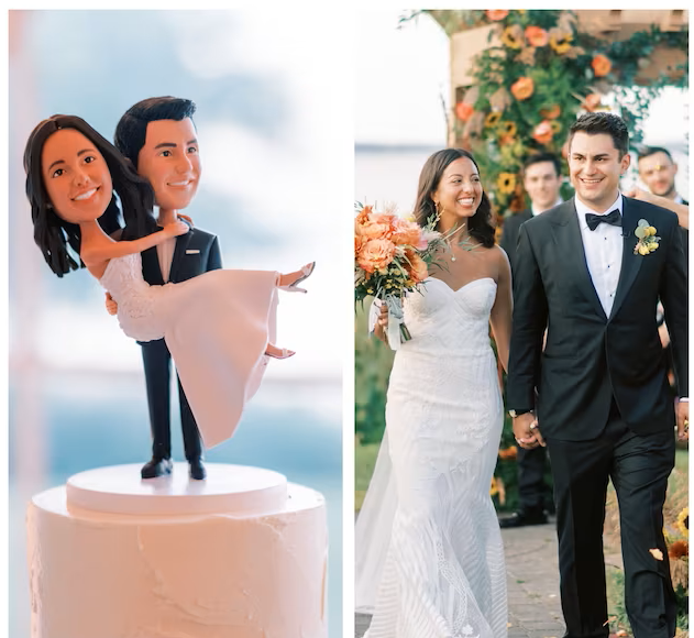 Wedding Groom and Bride cake topper