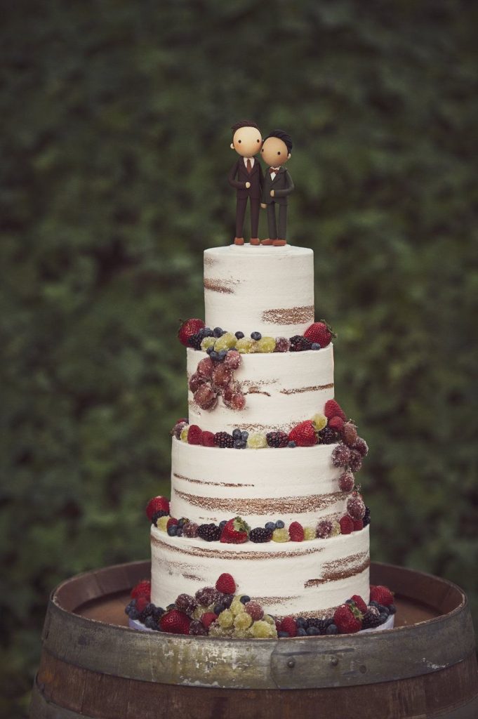 Wooden Couple Cake Topper