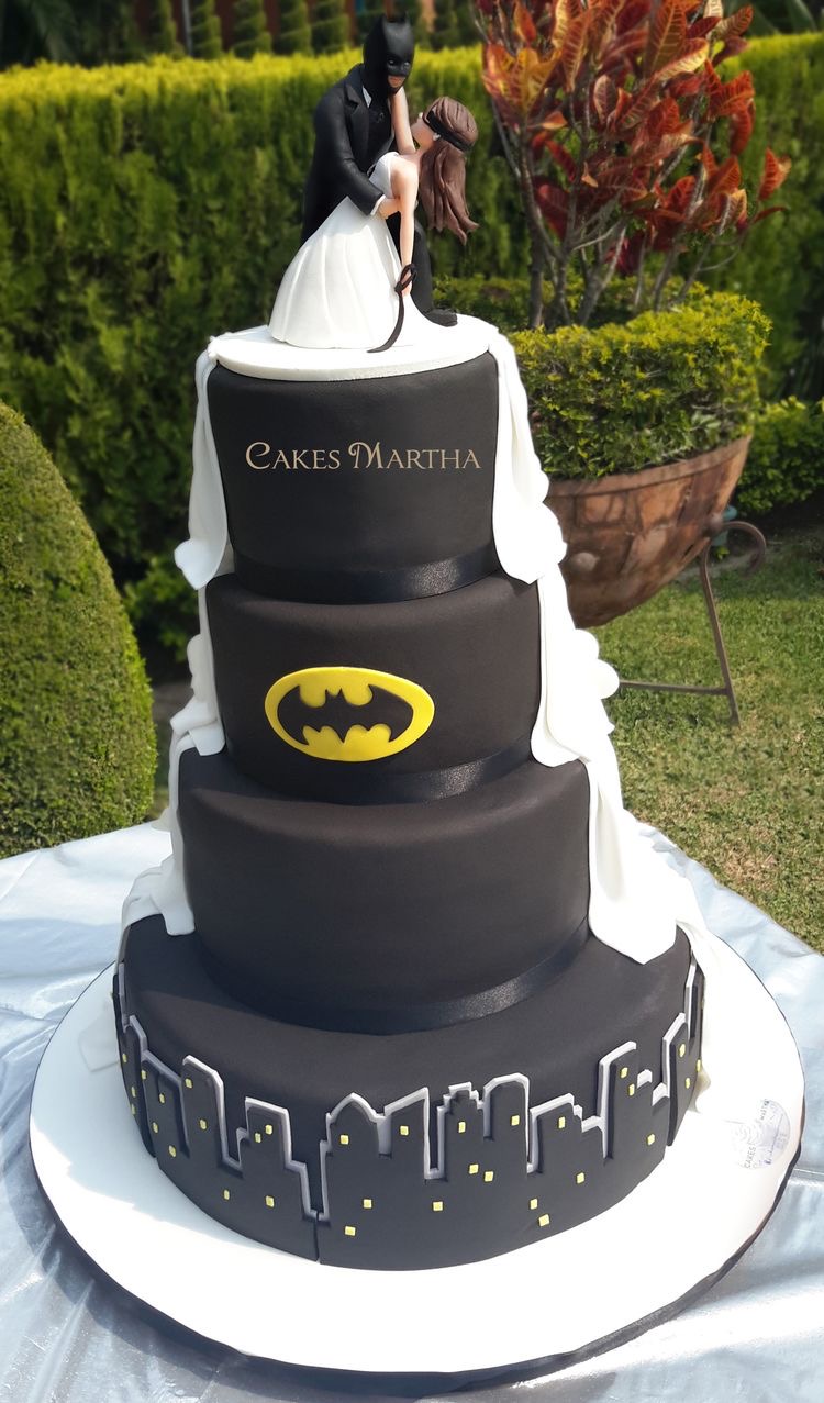 Beautiful Belle and Batman Wedding Cake Topper - Between The Pages Blog