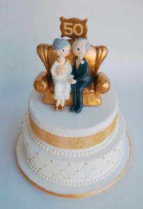 Milestone Couple Anniversary Cake Topper