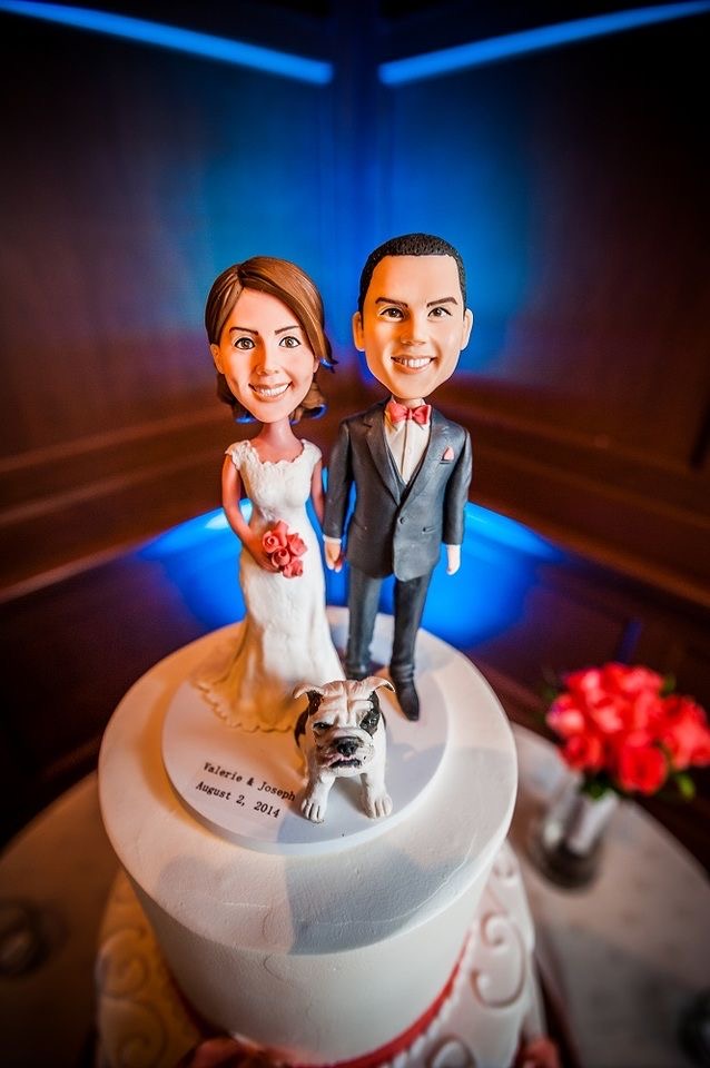 Anniversary Cake ToppeR with Custom Couple and Pet