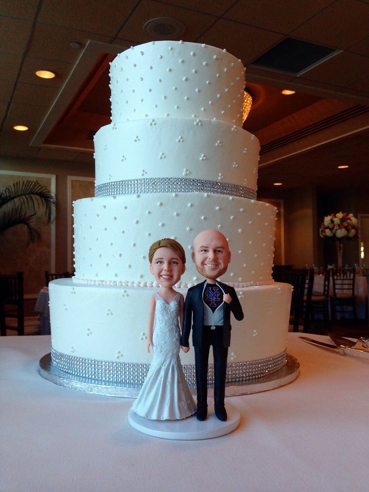 Bride and Groom Custom Cake Topper for Tiered Cake 