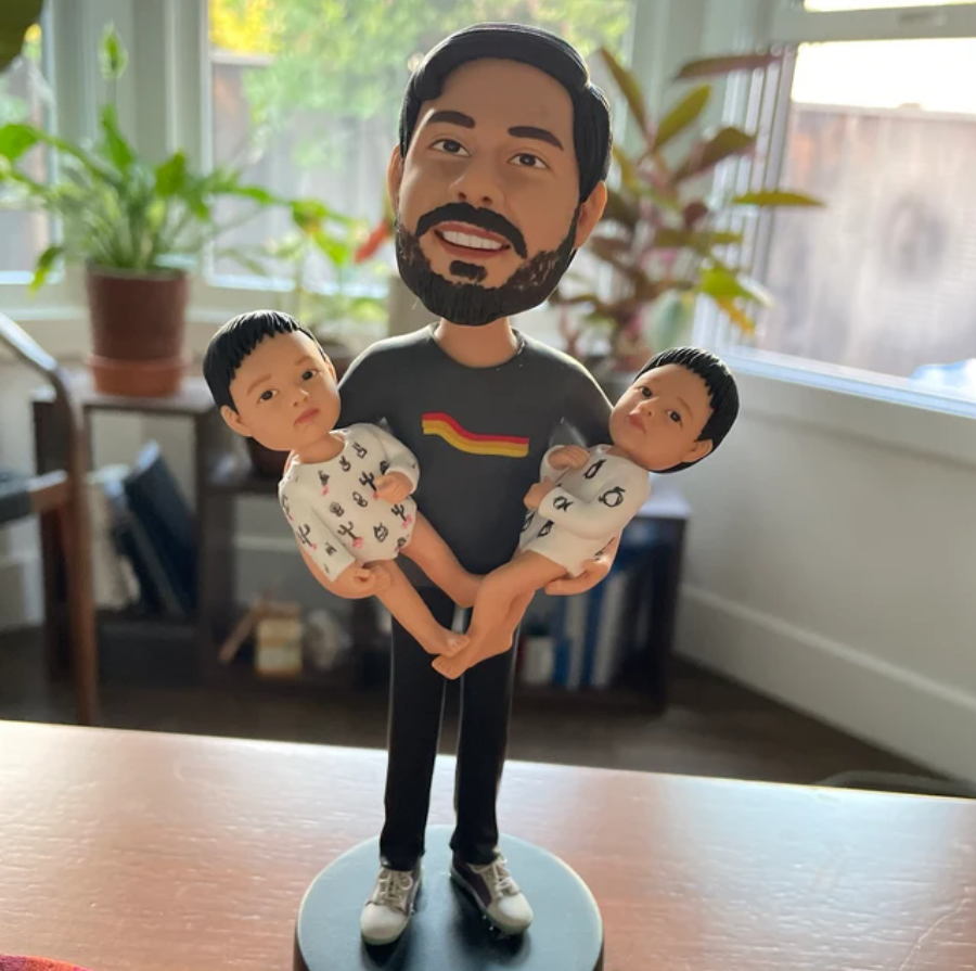 Father and Kids Custom Cake Topper