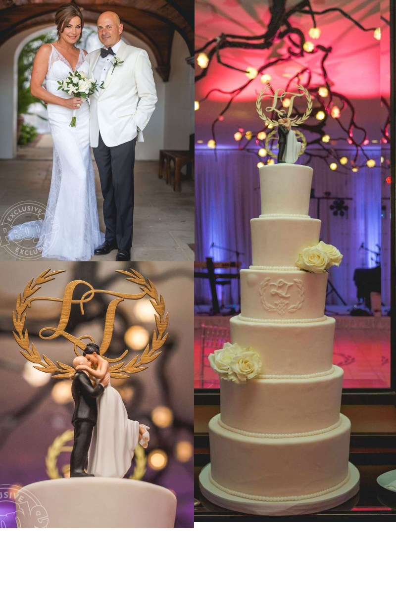 Huge Wedding Cake with Couple Cake Topper on top