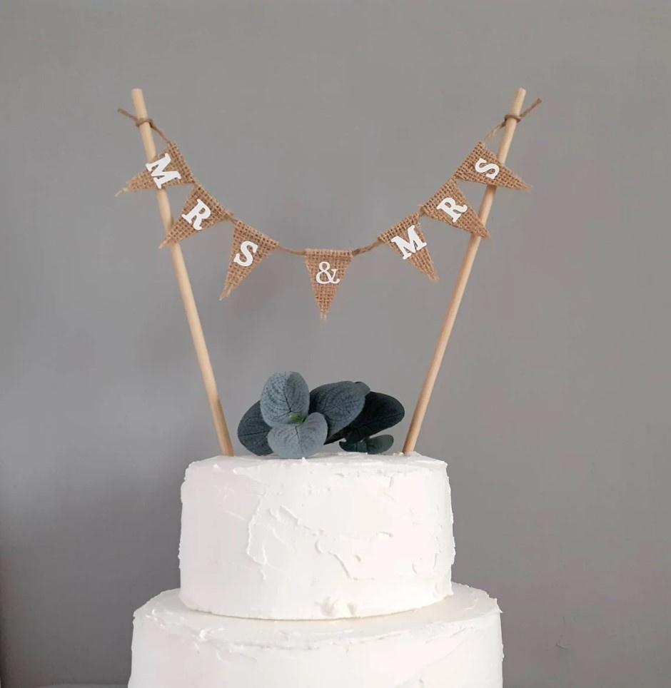 Bunting Cake Topper