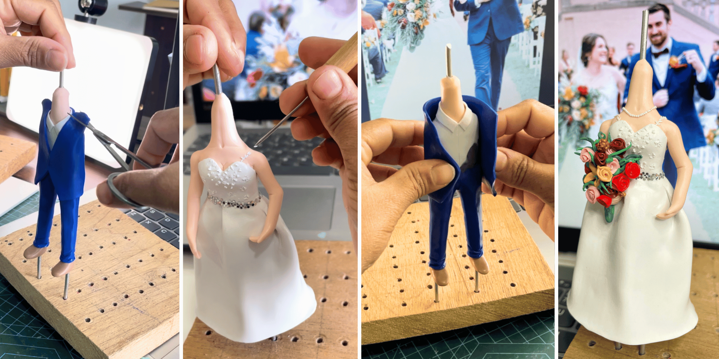 Making Process of Wedding Couple Custom Miniature