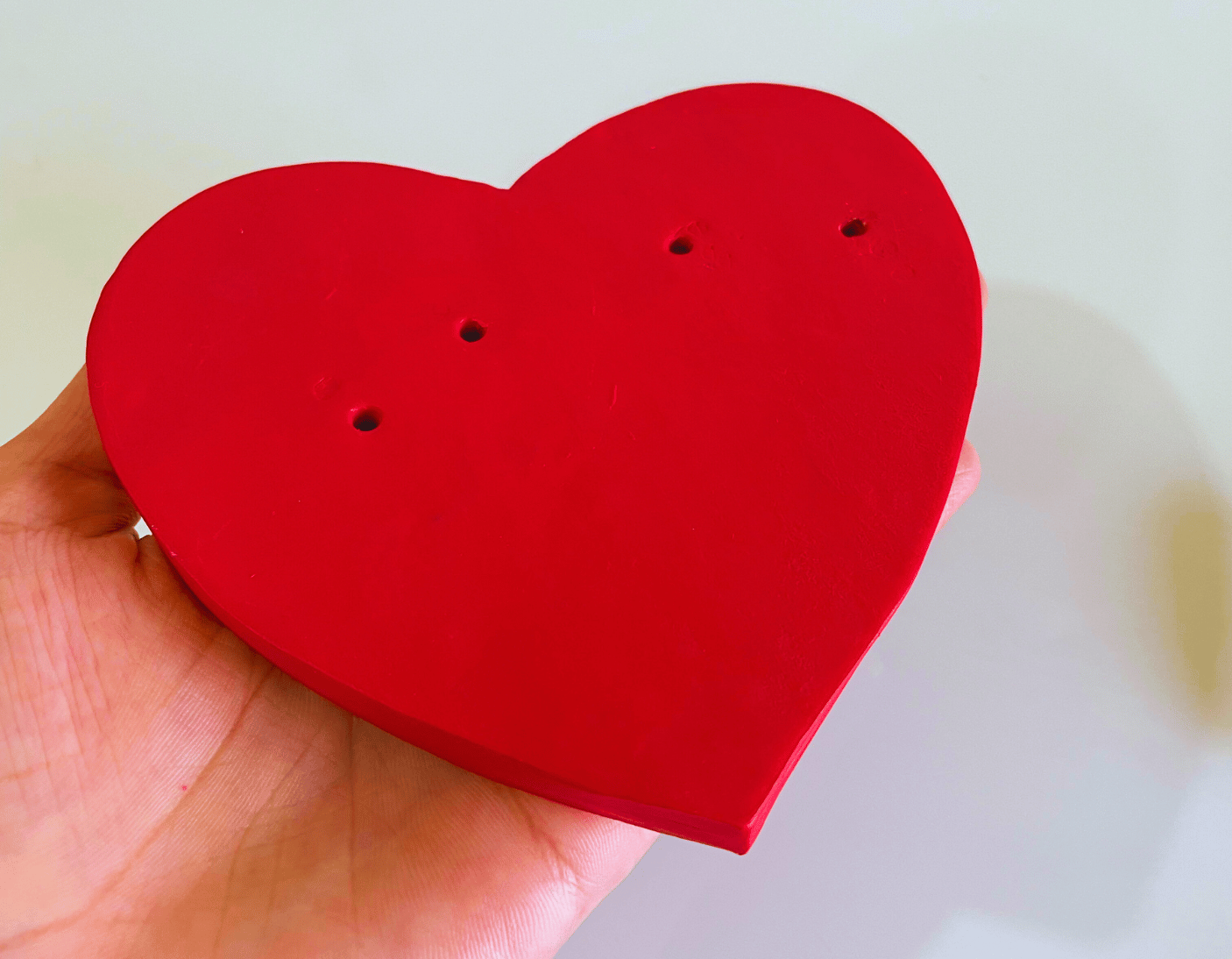 Heart Shaped Clay Miniature Base
